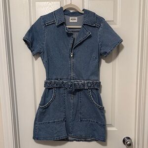 Show Me Your Mumu Outlaw Dress in Tide Blue Denim